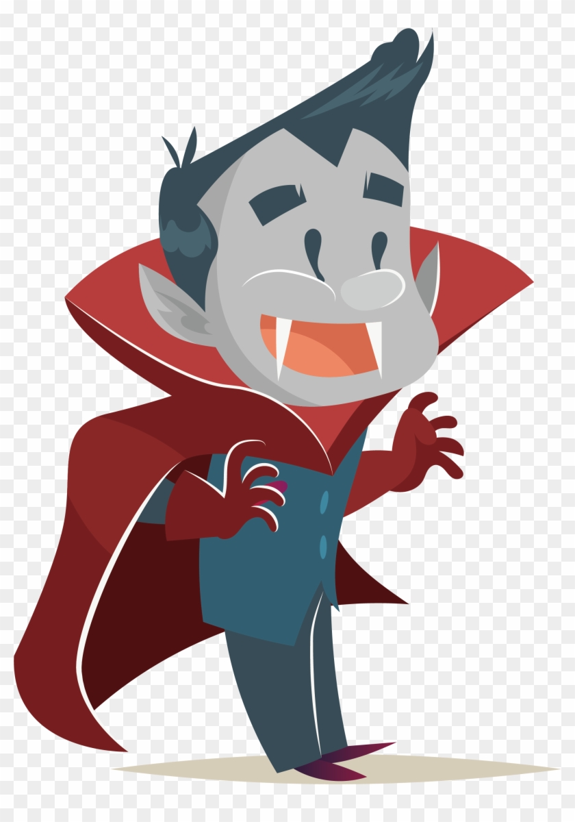 Cartoon Animation Halloween Illustration - Cartoon Vampire Png #1010336