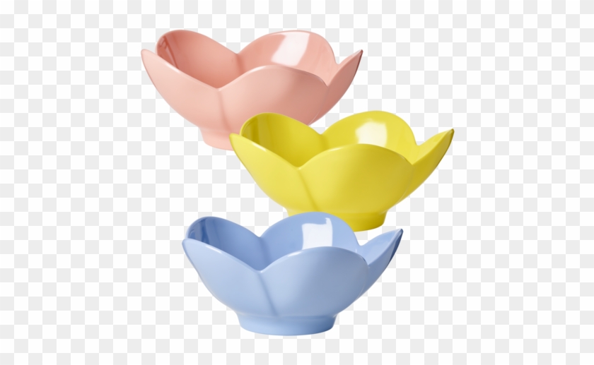Sale Flower Shaped Melamine Bowl In 3 Assorted Colours - Rice Bowl And Mug - Melbw-floxc - Pink #1010354