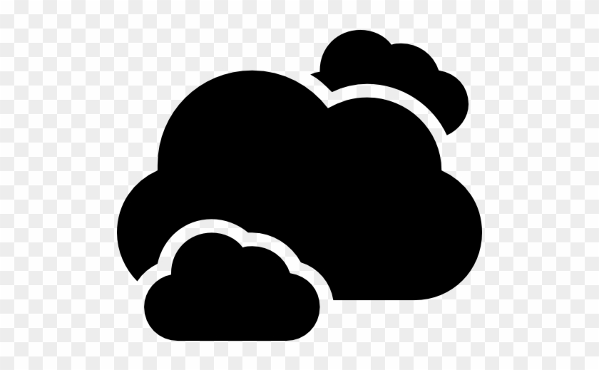 Clouds Black Storm Weather Symbol Free Icon - Nubes Simbolo #1010433