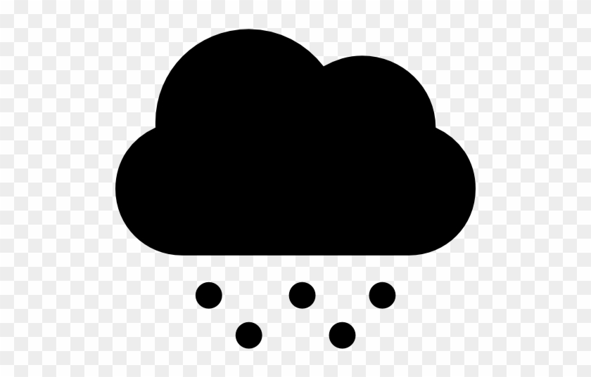 Snow Or Hail Black Cloud Weather Symbol Free Icon - Granizo Icono De Clima #1010441