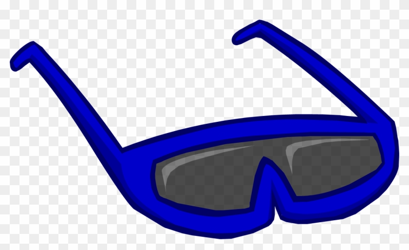 Blue Sunglasses - Blue Glasses Club Penguin #1010442