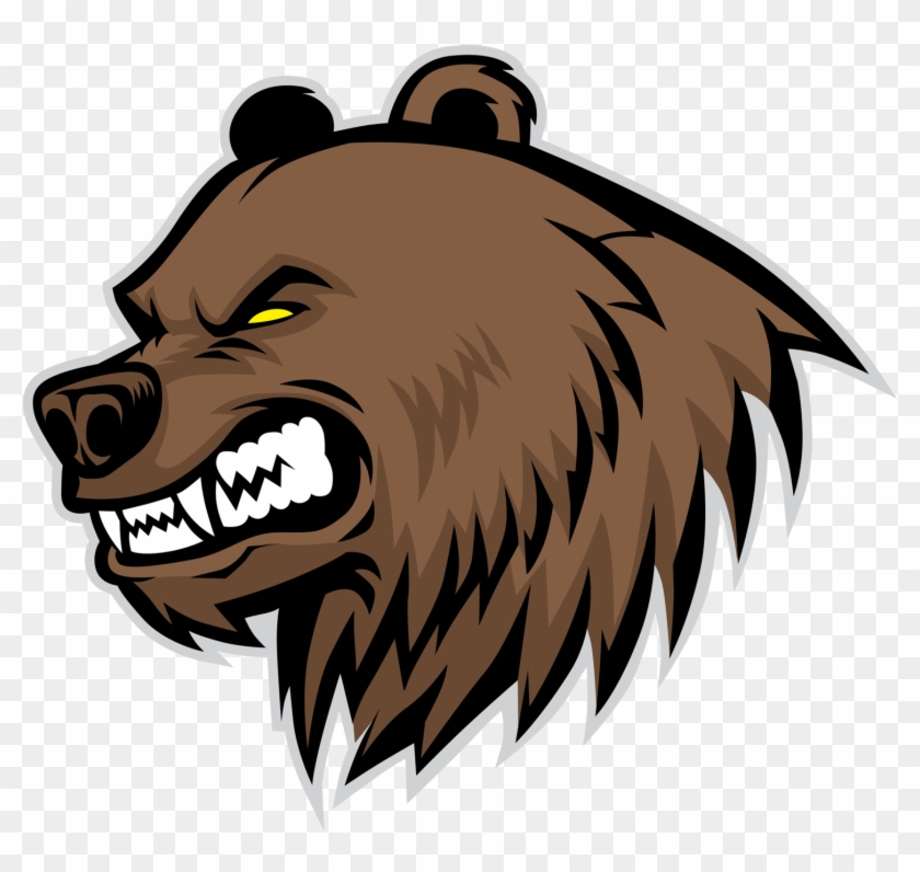 Grizzly Bear Drawing - Easy Angry Bear Drawing #1010460