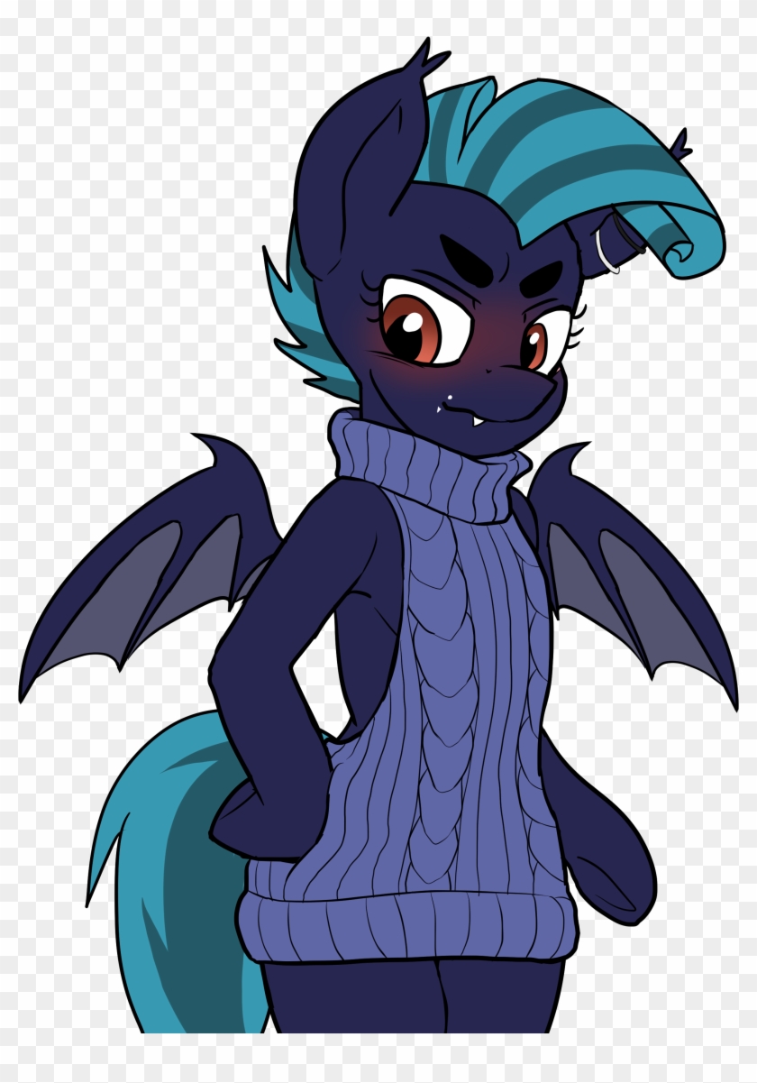 Neoncel, Backless, Base Used, Bat Pony, Blushing, Clothes, - Cartoon #1010622