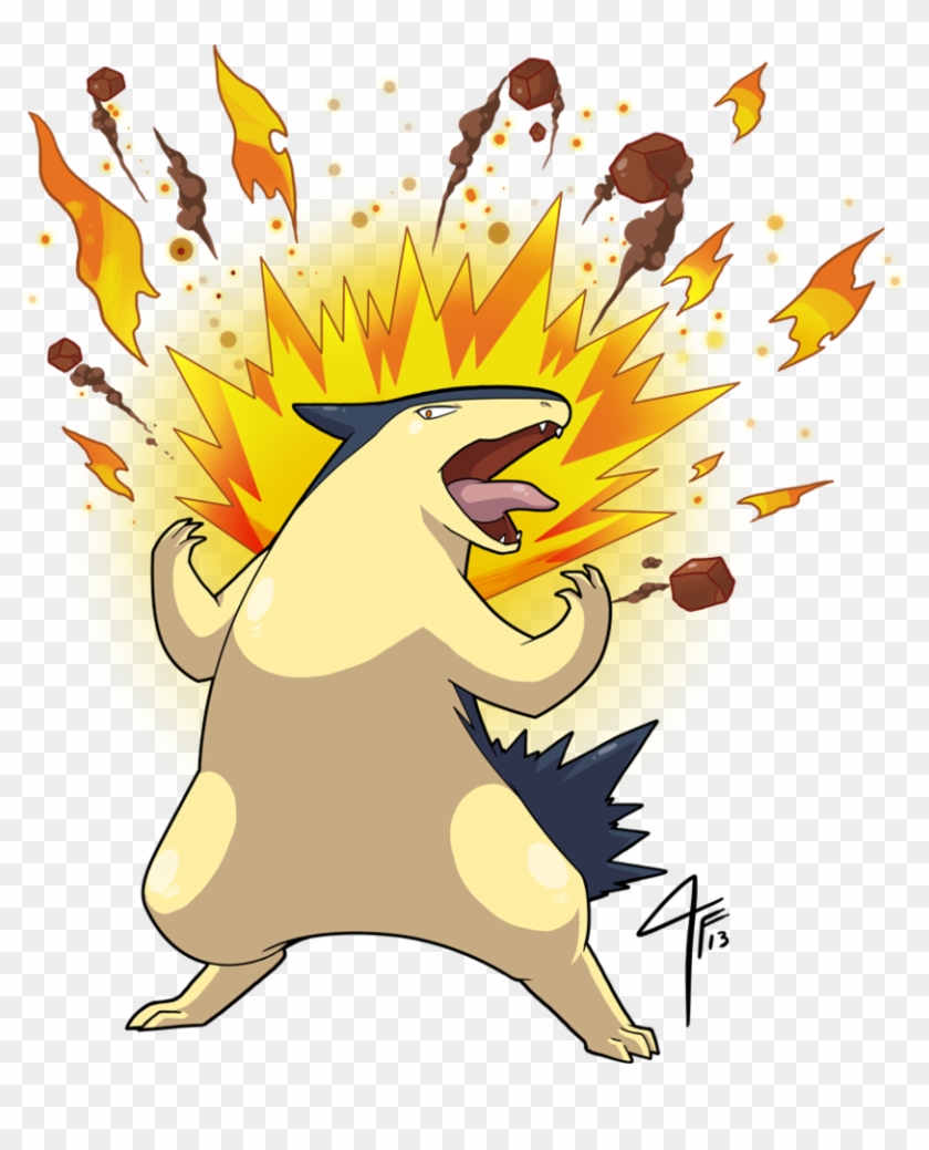 Typhlosion Used Eruption By Tamarinfrog On Deviantart - Cartoon #1010679