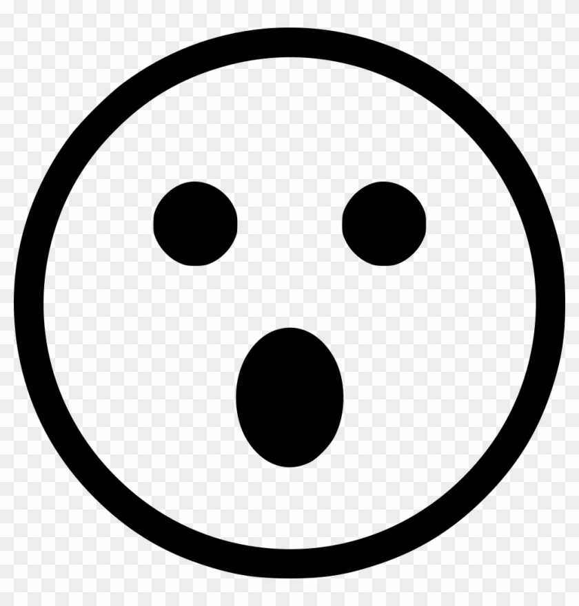 Wow Surprise Smile Smiley Comments - Black And White Surprised Smiley Face #1010727