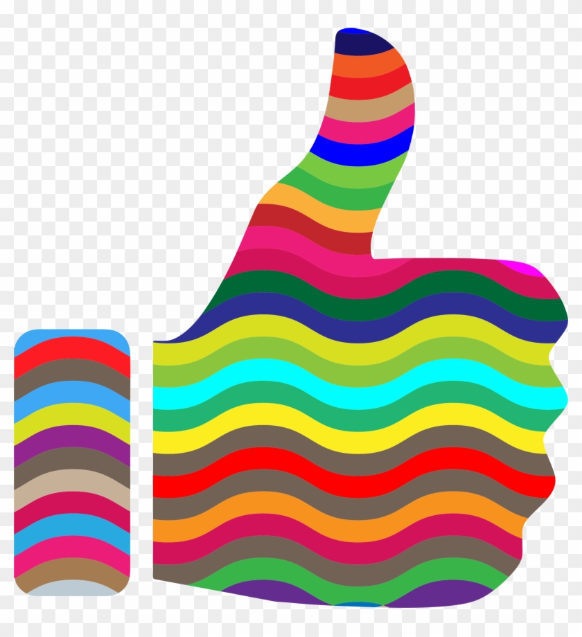 Thumbs Up - Rainbow Thumbs Up Clip Art #1010762