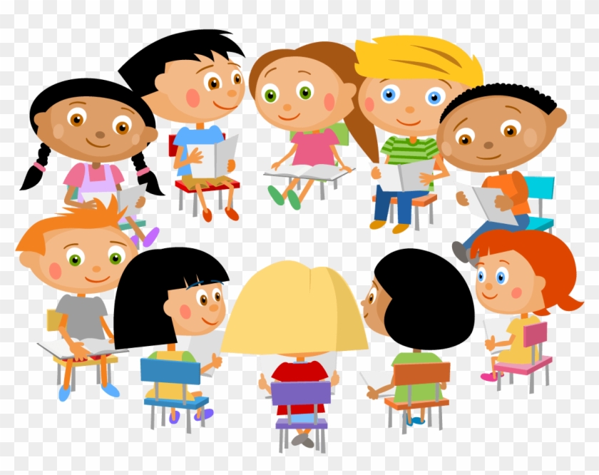 These National Initiatives Will Ignite Young Minds - Children Sitting In A  Circle Cartoon - Free Transparent PNG Clipart Images Download