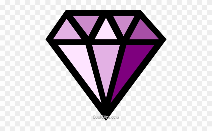 Symbol Of A Diamond Royalty Free Vector Clip Art Illustration - Diamond Drawing #1011030