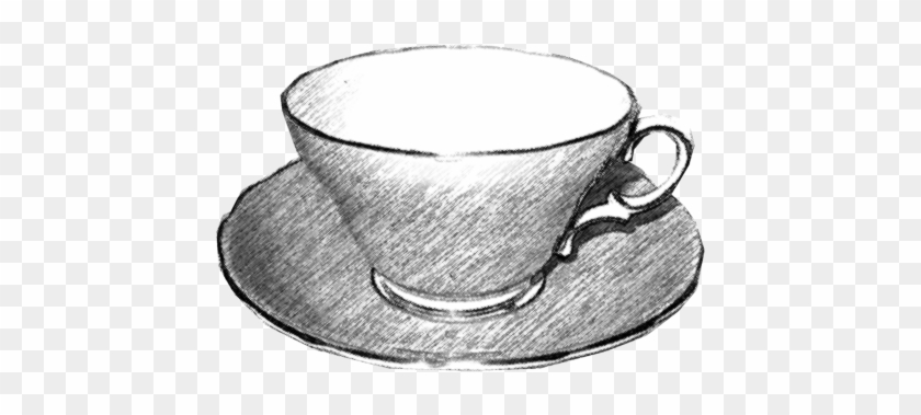 Teacup Black And White Image - Black And White Teacup #1011141