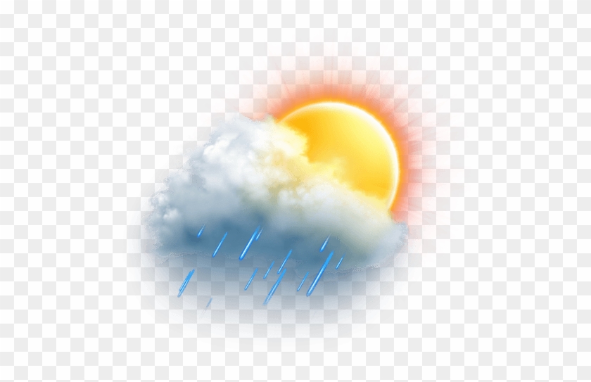 Weather Clipart Image Cloudy With Rain - Transparent Background Weather Clipart #1011213