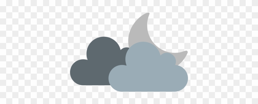 Cloud, And, Moon, Cloudy, Night, Weather Icon - Moon With Clouds Icon #1011219
