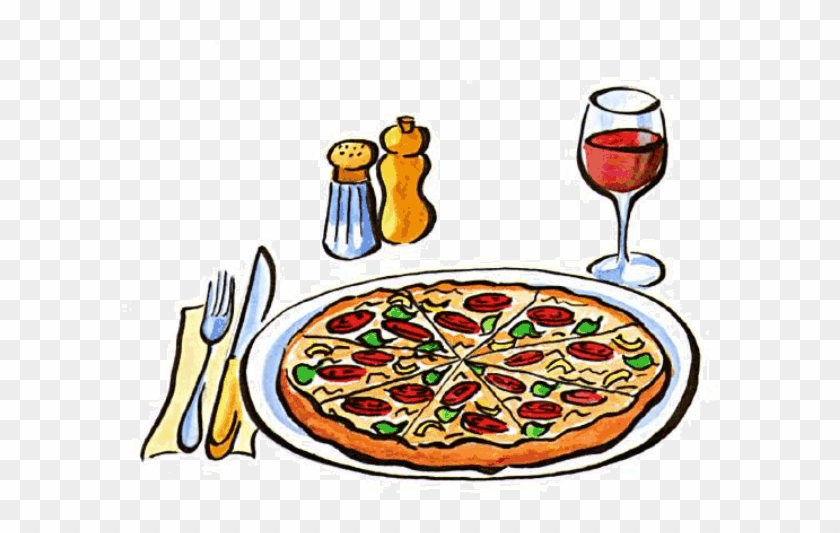 Pizza Gif - Pizza And Wine Cartoon #1011240