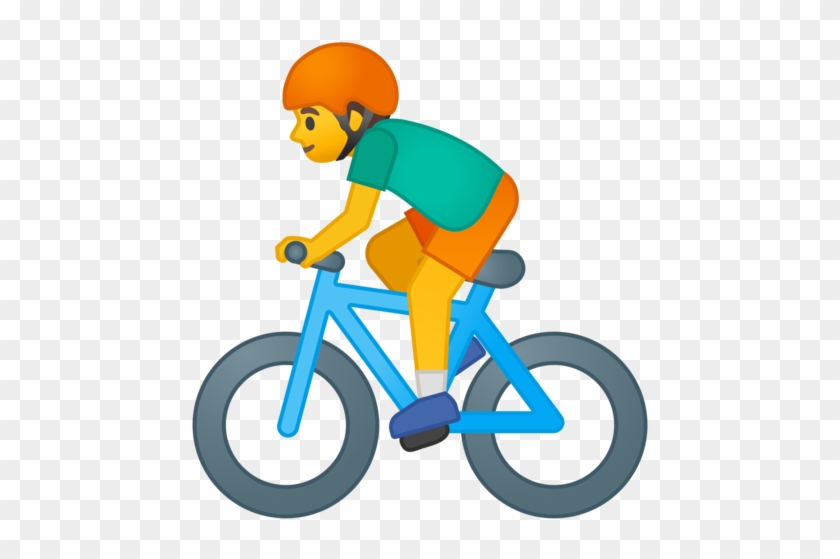 Google - Riding Bike Emoji - Free Transparent PNG Clipart Images Download