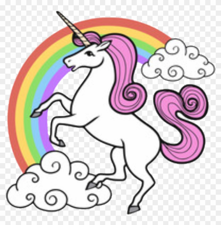 Rainbow Rainbows Unicorns Unicorn - Unicorn With Rainbow #1011273