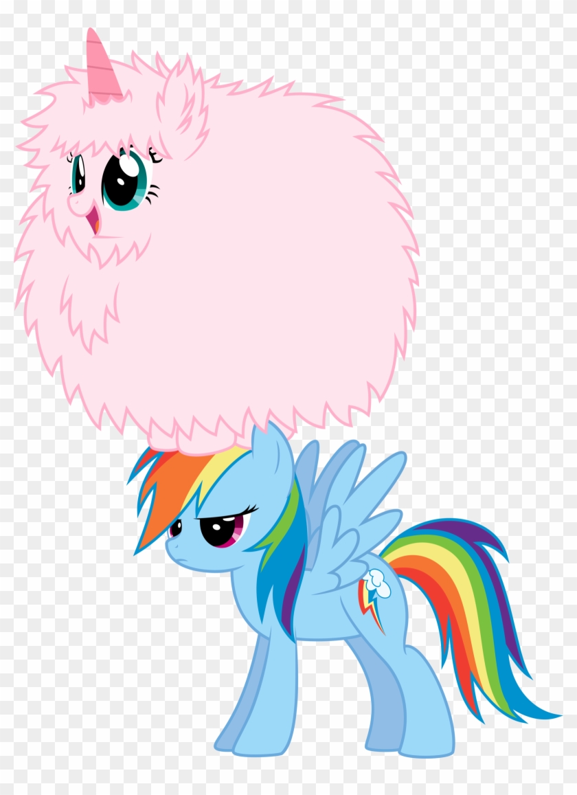 Dash By Mactavish1996 Fluffle Puff Dancing On Rainbow - Pink Fluffy Unicorns Dancing On Rainbow Dash #1011276