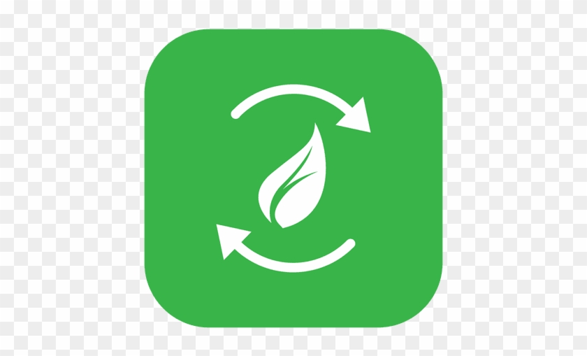 Green Leaf Recycle - Circle Green Leaf Png #1011447