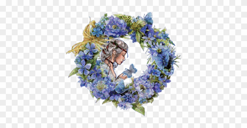 Blue Fairy Wreath - Marjolein Bastin: Marjolein Bastin Naturkalender 1997 #1011548