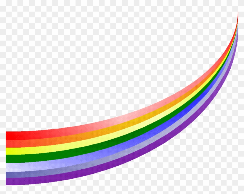 Curved Rainbow - Shapes Design Background Png #1011585