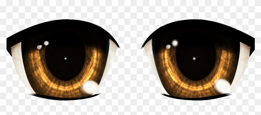 Brown Eyes Clipart Transparent Background - Brown Anime Eyes Png #1011656