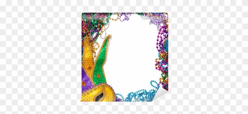 Mardi Gras Border Png For Kids - Mardi Gras Beads Border #1011695