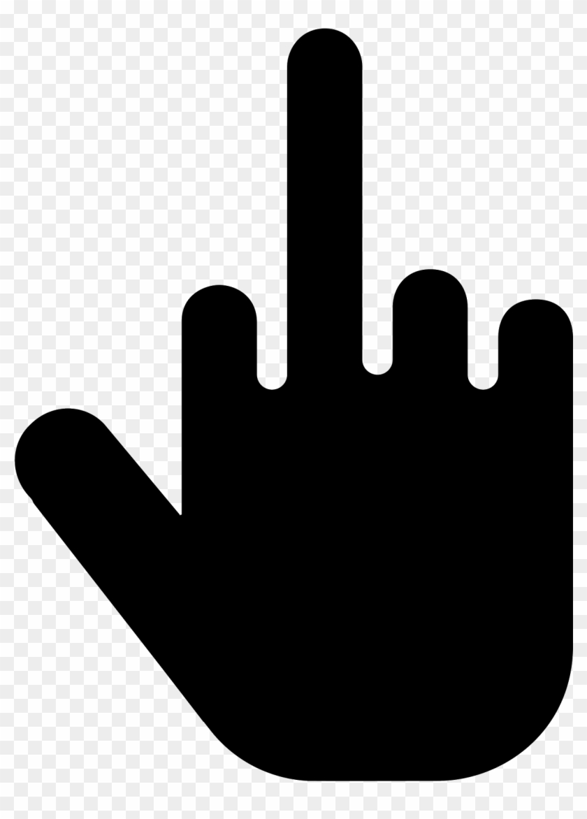 Middle Finger Filled Icon - Middle Finger #1011716