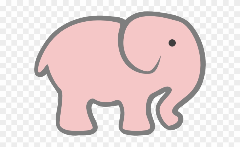 Pink Elephant Clip Art At Clker - Pink Elephant Cut Out #1011859