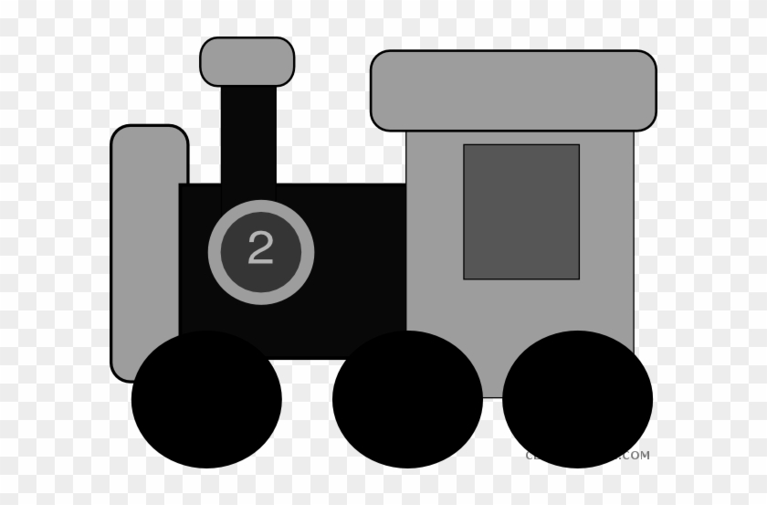 Grey Train Transportation Free Black White Clipart - Toy Train #1011968