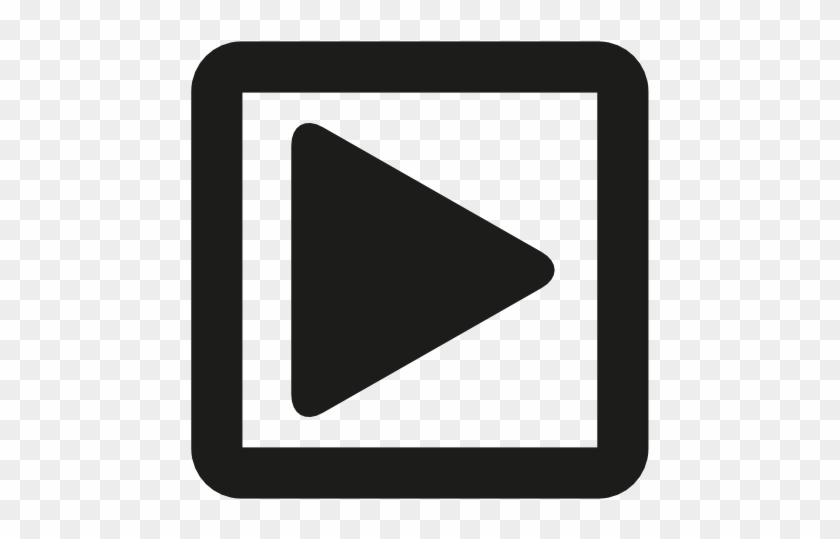 Video Play Button Icon - Play Button Square #1011984