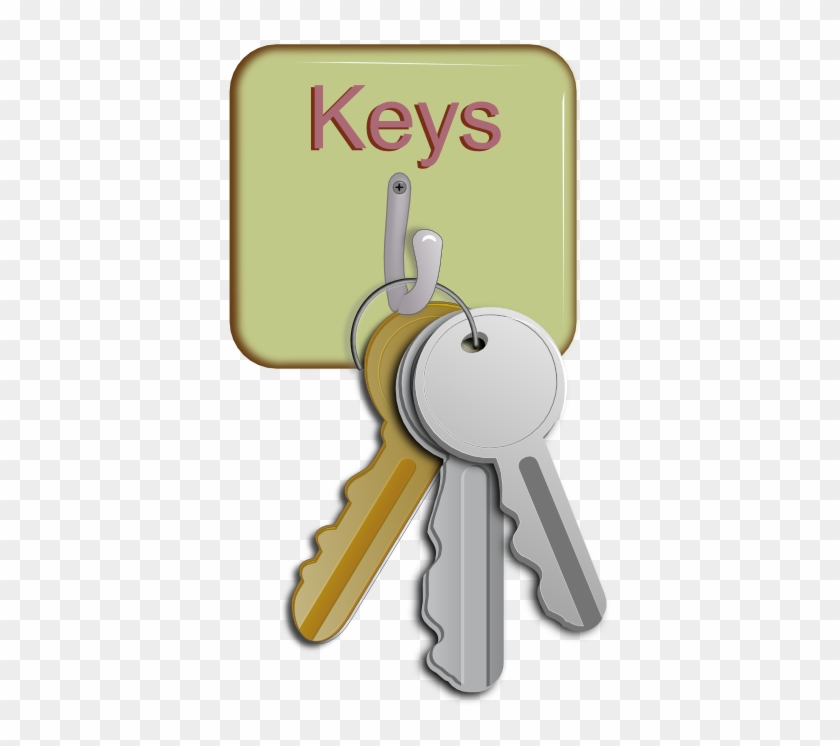 Illustration Of Keys Hanging On Hook - Keys On A Hook #1012029