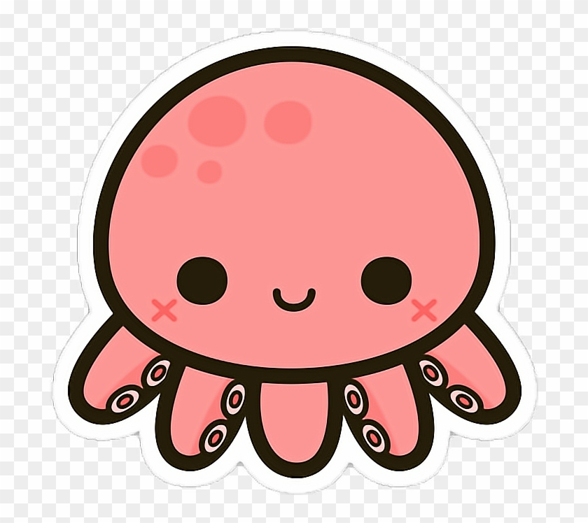 Octopus Cute Tentacles Pink Kawaii Smile Animal Nature - Maker's Mark -  Free Transparent PNG Clipart Images Download