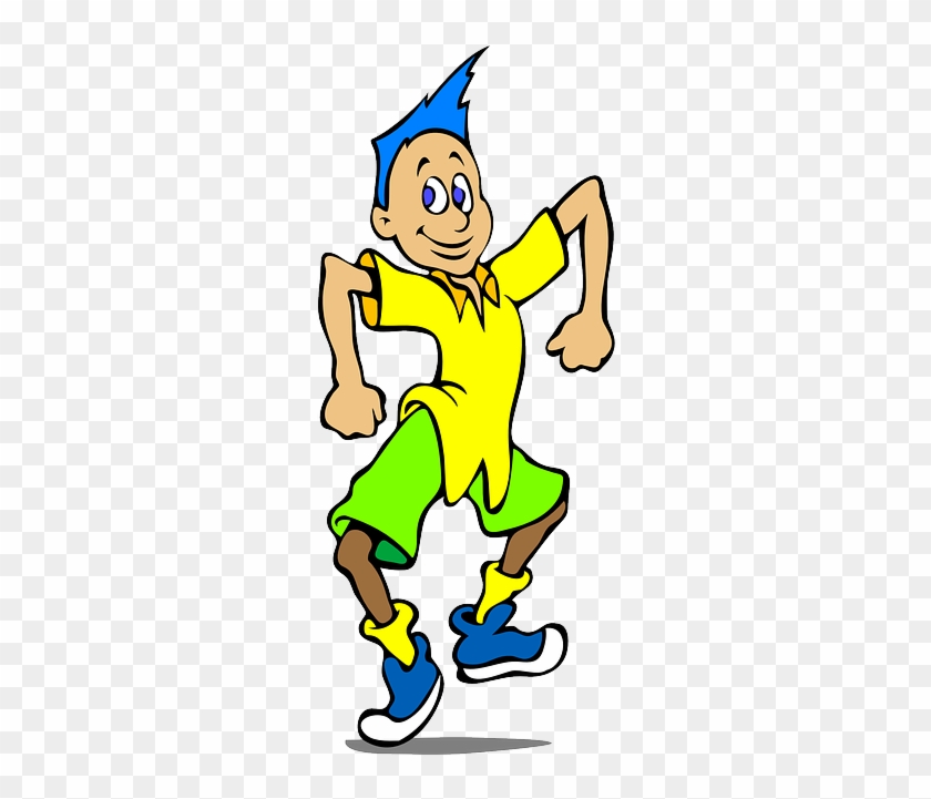 Sports Boy, Blue, Kid, Hair, Funny, Person, Strong, - Dancing Animated Clip Art #1012113