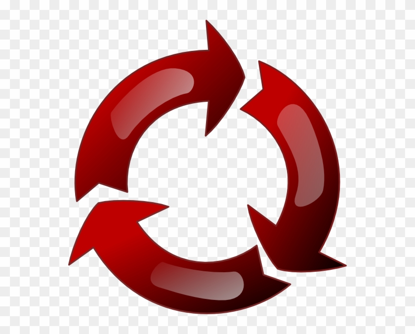 Recycle Icon - Red Recycle Icon #1012129