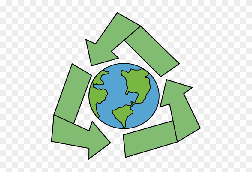 Earth With Recycle Symbol Clip Art Image Earth With - Earth Day Recyclable Symbol #1012143