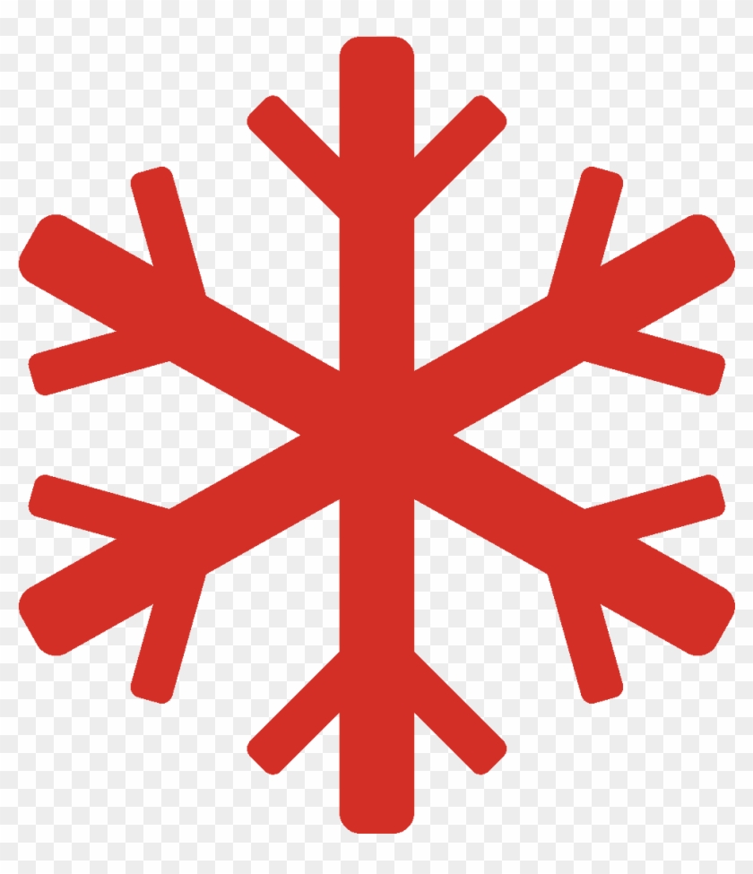 Free Red Snowflake Png - Ice Icon #1012149