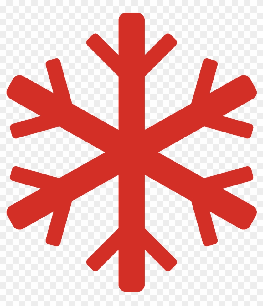 Free Red Snowflake Png - Ice Icon #1012149