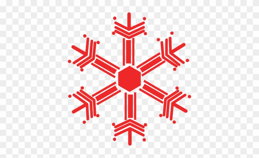 Red Snowflake Clip Art - China #1012151