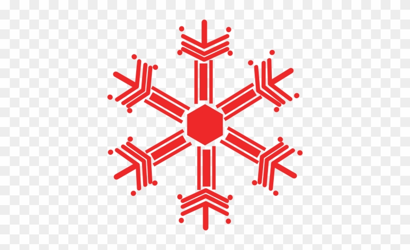 Red Snowflake Clip Art - China #1012151