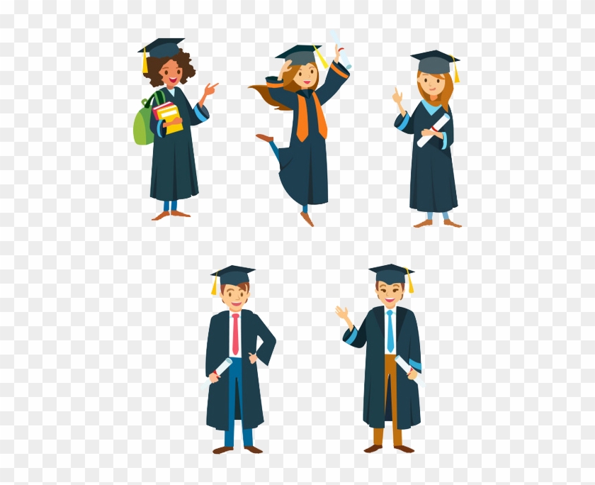 Student Graduation Ceremony University Cartoon - Cartoon Graduation Png #1012184