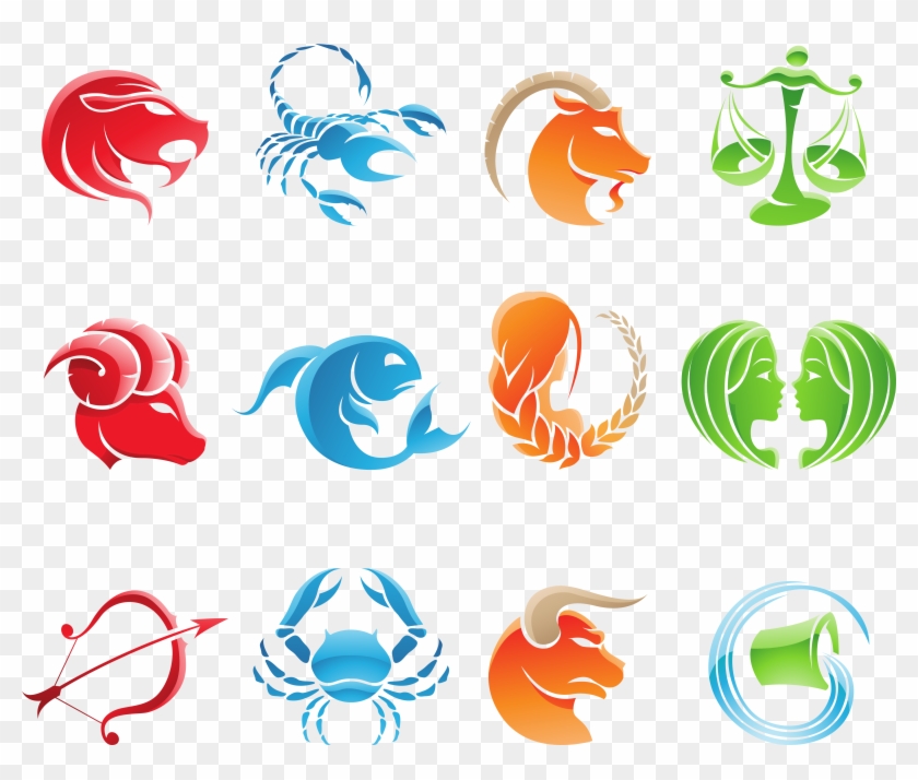 Zodiac Signs Set Large Png Clipart Image - Zodiac Signs Vector Art #1012243