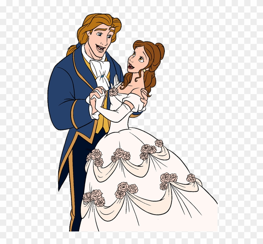 Wedding Dress Clipart Belle - Prince Adam And Belle Wedding #1012302