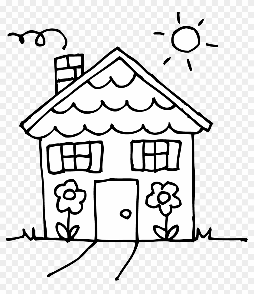 Jungle Gym Coloring Pages - House Images Clip Art Black And White #1012363