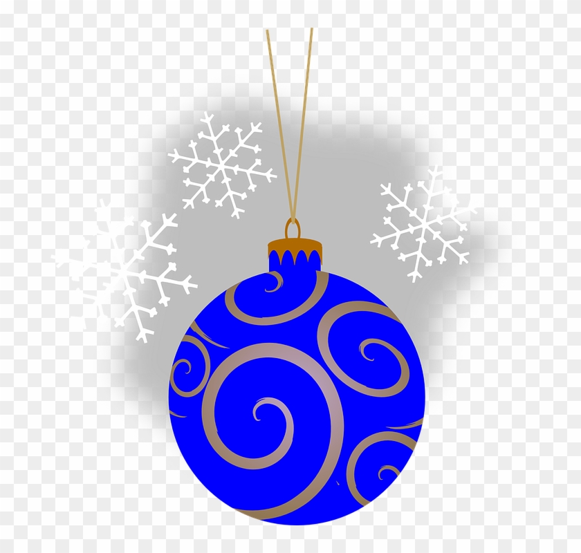 Online Bauble Blue Christmas Holiday Ornament - Adorno De Navidad Azul #1012473