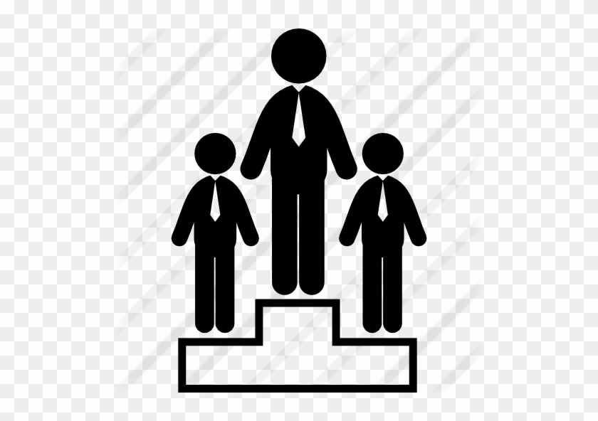 Three Men On Podium - Clip Art #1012574