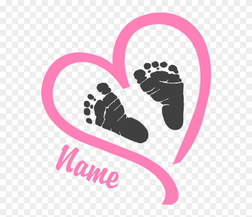 Baby Feet Pink Personalized Maternity Tank Top - Heart With Baby Feet #1012578