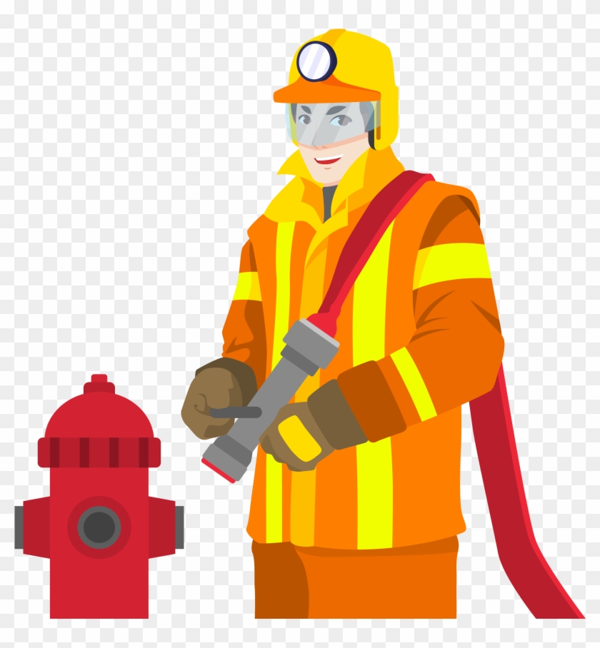 Firefighter Euclidean Vector Fire Safety - Пожарник Вектор #1012636