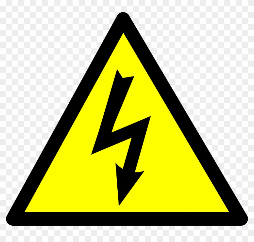 Lightning Clipart Voltage - Warning Symbol #1012650