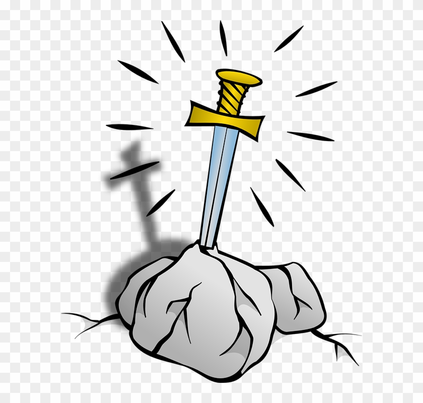 Animated Sword Cliparts 3, - Sword In The Stone Cartoon #1012709