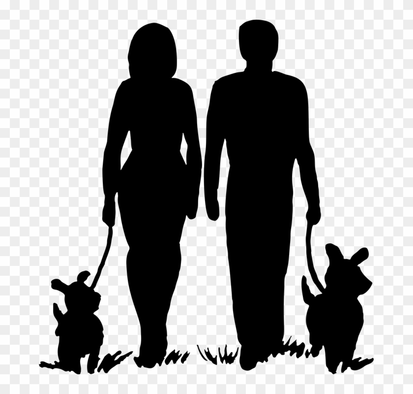 Silhouette Man And Woman 9, Buy Clip Art - Petsup Easy Walk Dog Vest Harness (medium, Red) #1012816