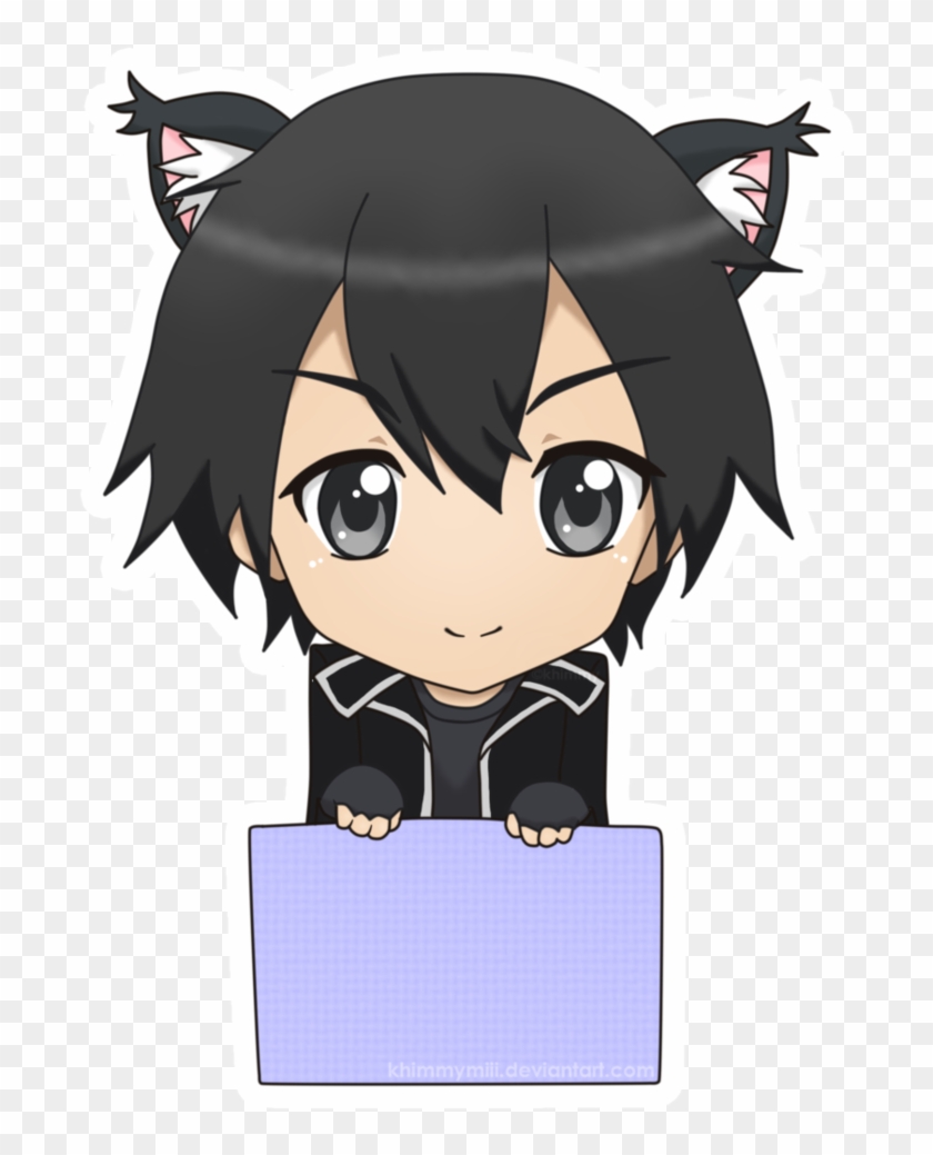 Project Chibi Sao Tag Kirito By Khimmymiii-d5que7o - Sword Art Online Chibi Cat #1012899