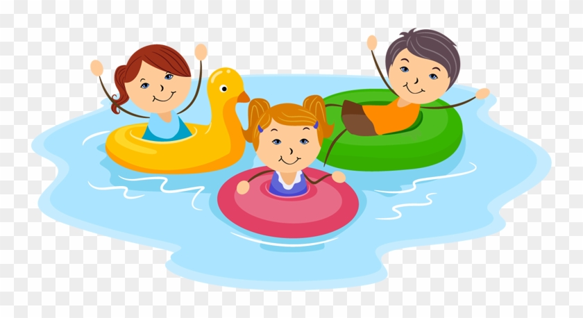 Free Clipart Swimming Illustration Image - Children Swimming Clipart #1012923